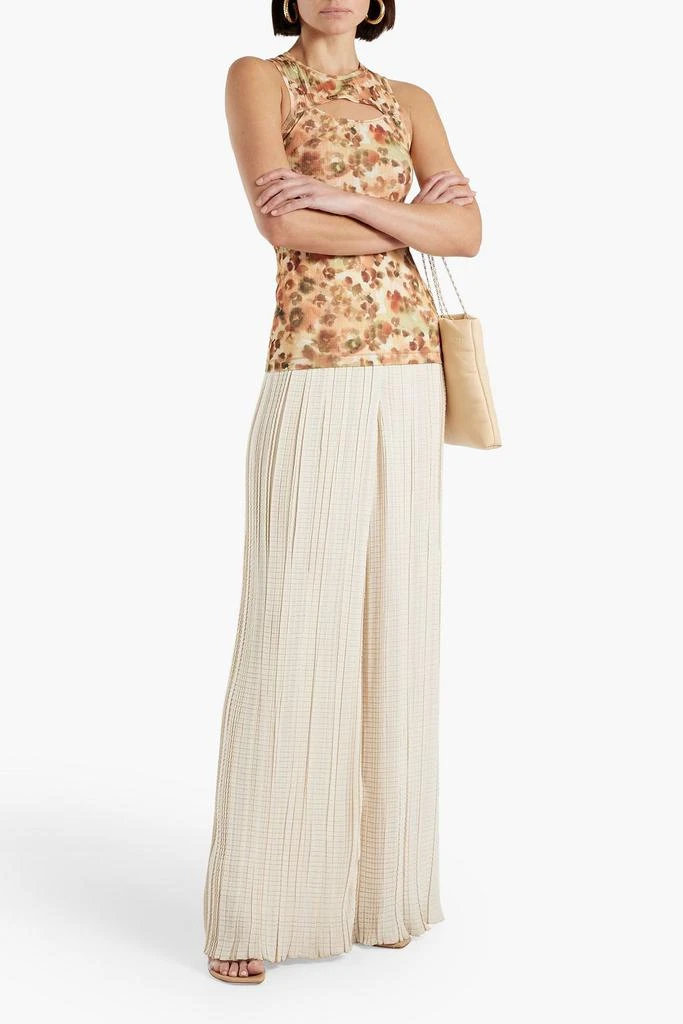 Nanushka Lio cutout printed ribbed jersey tank 2