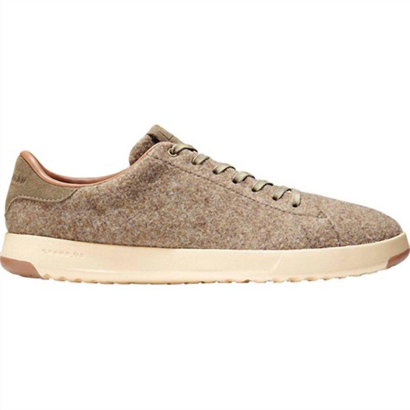 Cole Haan Men's Grandpro Tennis Sneaker In Soft Sage Wool/Suede