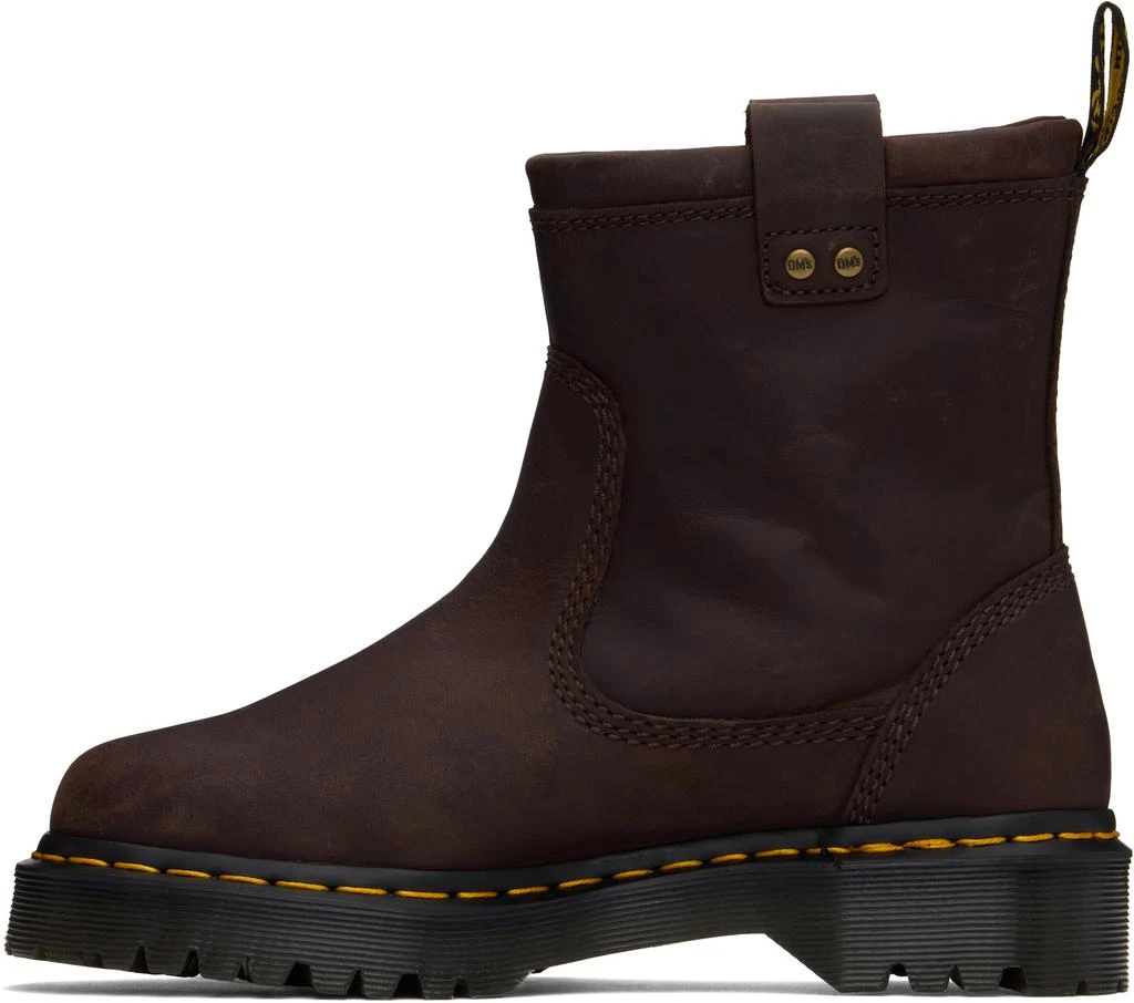 Dr. Martens Brown Anistone Lo Leather Biker Boots 3