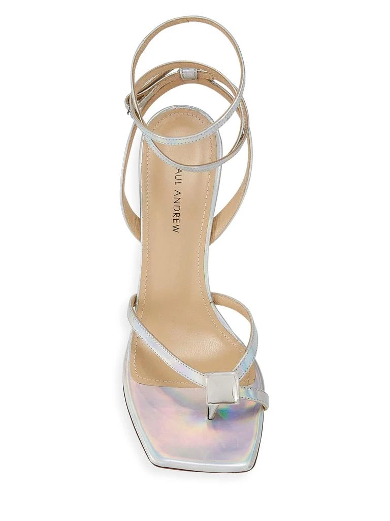 Paul Andrew Metallic Patent Leather Sandals 5
