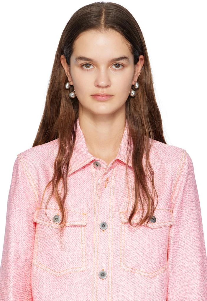Bottega Veneta Silver Drop Earrings 3