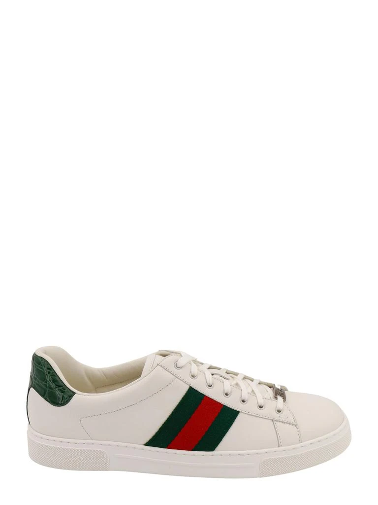 Gucci Leather sneakers with lateral Web Band 1