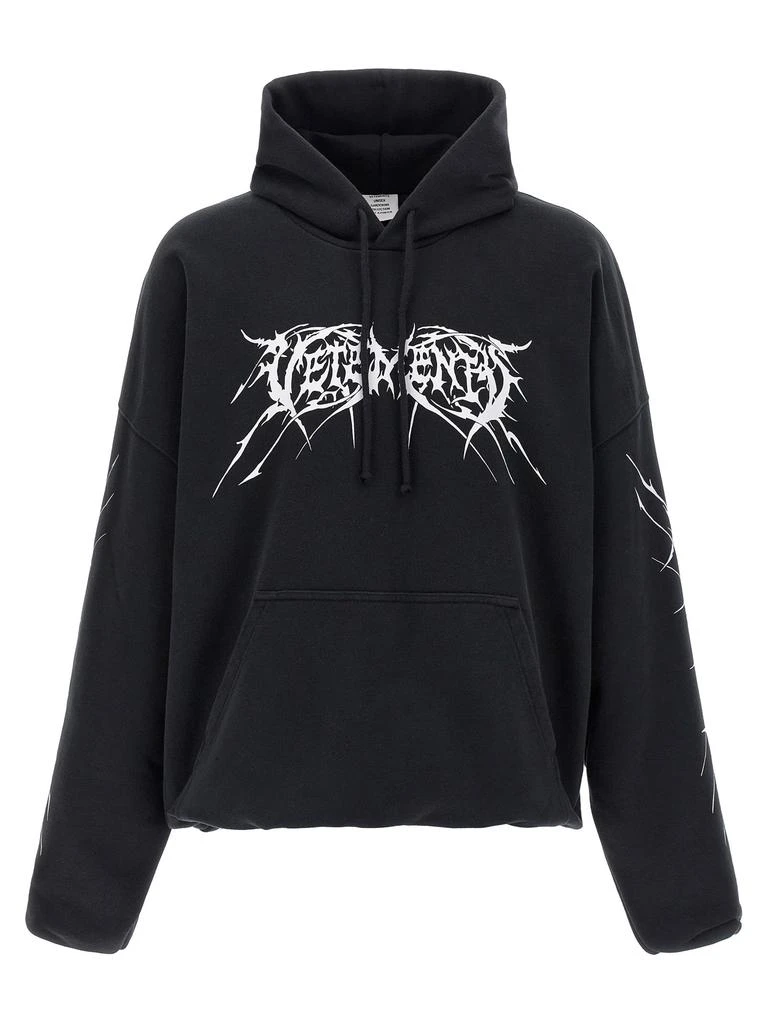 Vetements black Death Metal Hoodie 1