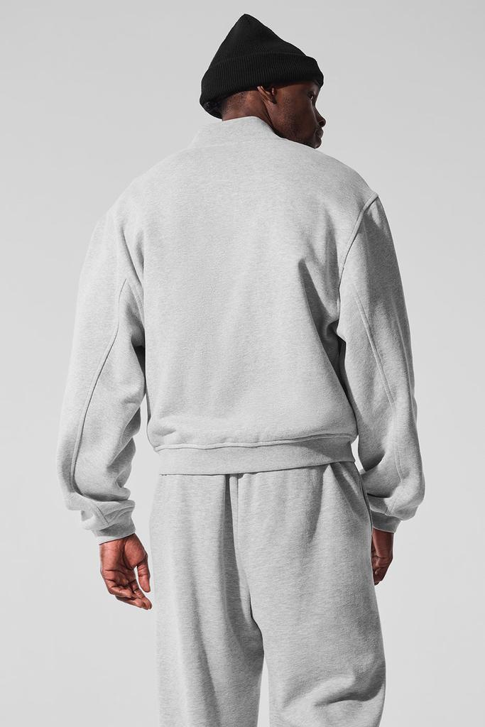 Alo Renown Varsity Jacket - Athletic Heather Grey