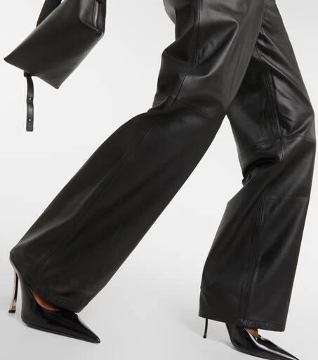 WARDROBE.NYC High-rise leather wide-leg pants 5