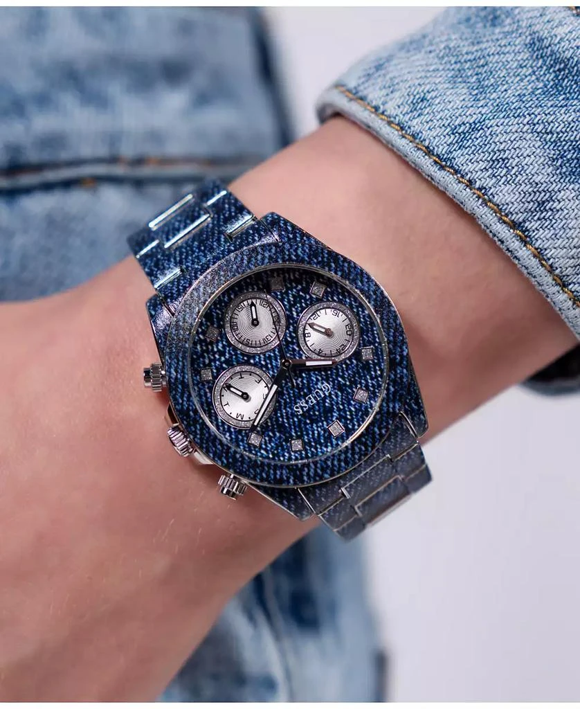GUESS Women's Multi-Function Blue Steel Watch 38mm 8