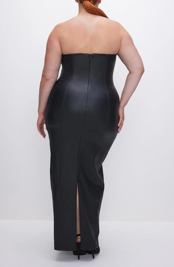 chinese dress ladies Adelina Midi Leather Dress - Noir
