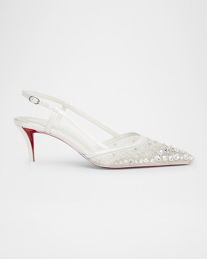 Christian Louboutin Miss Z Sparkling Red Sole Slingback Pumps