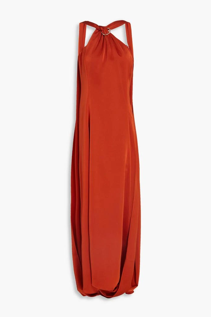 HALSTON Genevieve draped satin gown 1