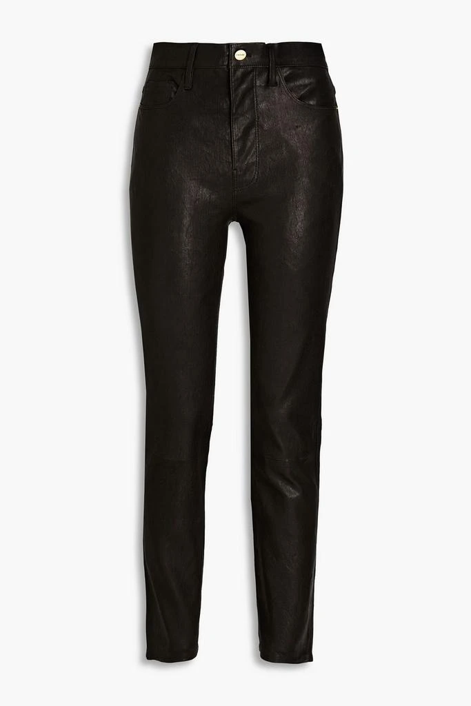 FRAME Leather slim-leg pants 1