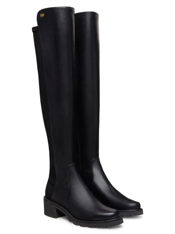 Stuart Weitzman Alina City Leather Over-The-Knee Boots 2