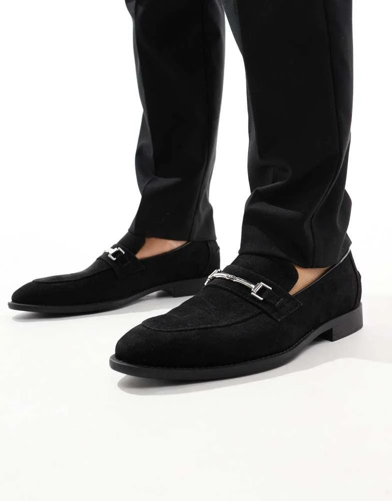 Shop ASOS DESIGN snaffle detail loafers in black on Sale at  display picture 2