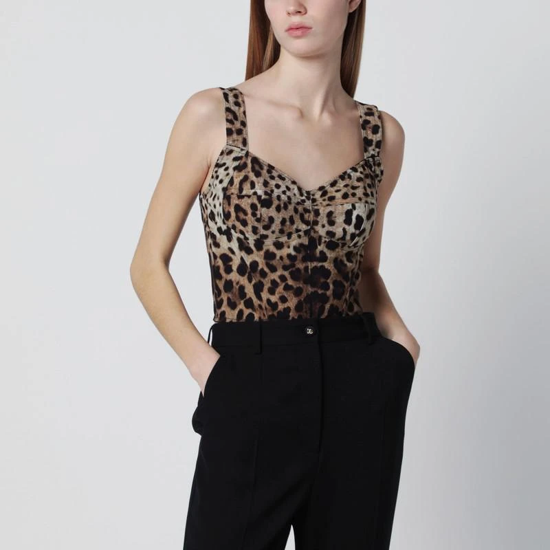 Dolce 
Gabbana Leopard-print bustier