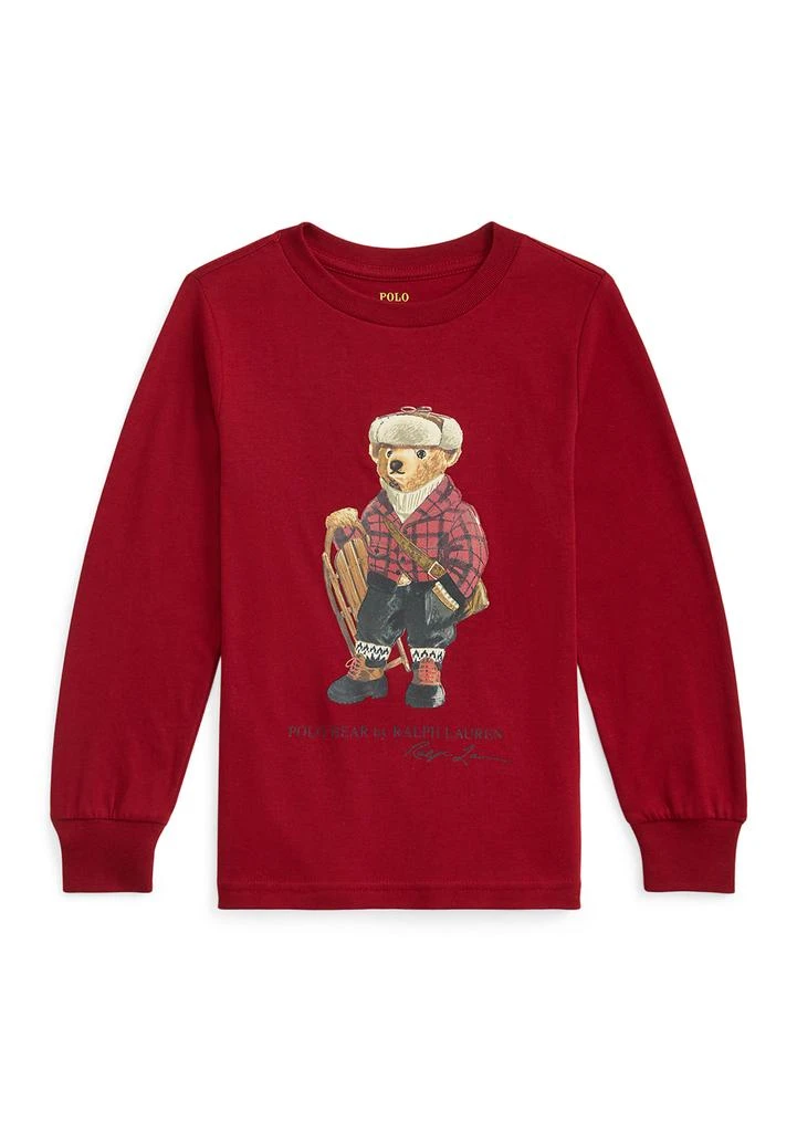 Ralph Lauren Boys 2-7 Polo Bear Cotton Long-Sleeve Tee