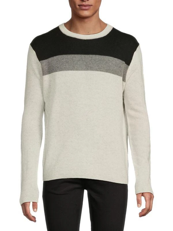 TRUTH BY REPUBLIC Colorblock Cashmere Sweater 1