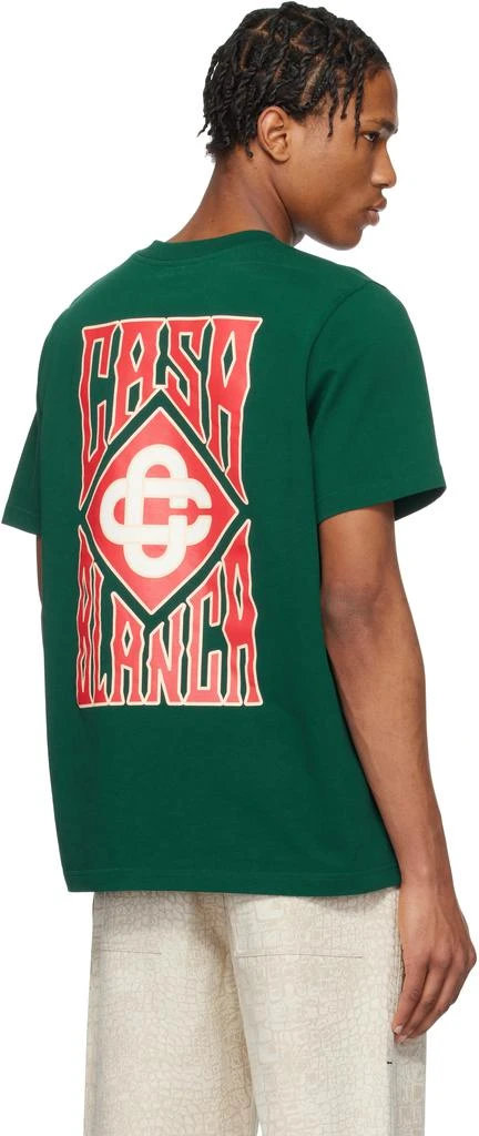 Casablanca Green Gothic Logo T-shirt 3