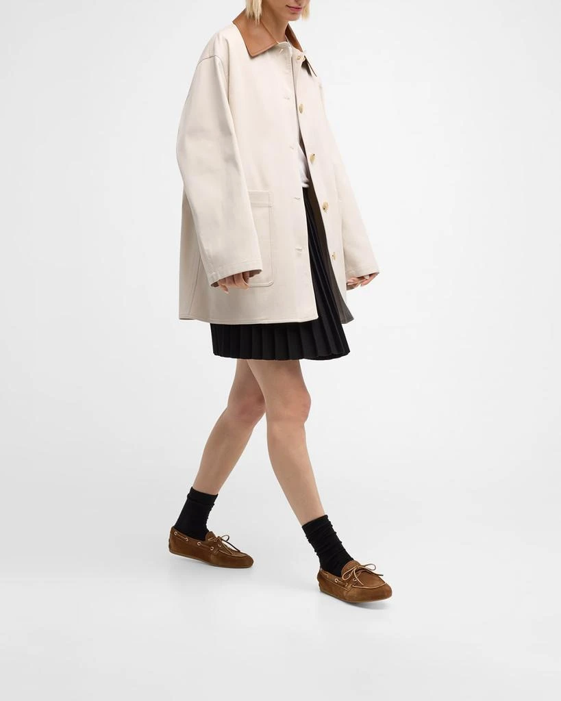 Miu Miu Suede Lace-Up Moccasins 3