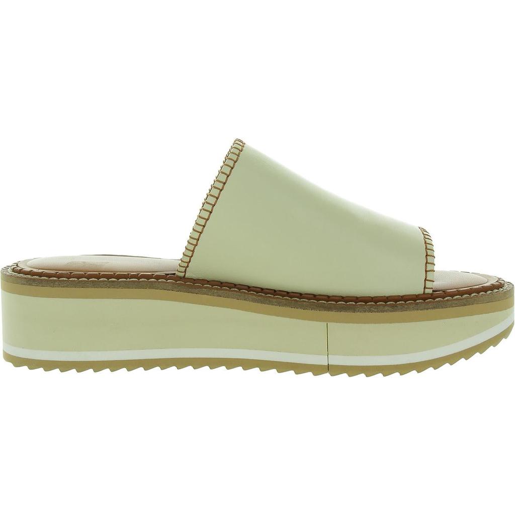 Clergerie Womens Leather Open Toe Mule Sandals