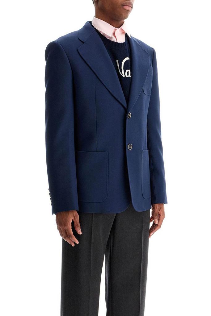 ジャケット Valentino Garavani Navy Blue Viscose Blazer Valentino Garavani Man Blazer Navy Size 42 Wool, Elastane