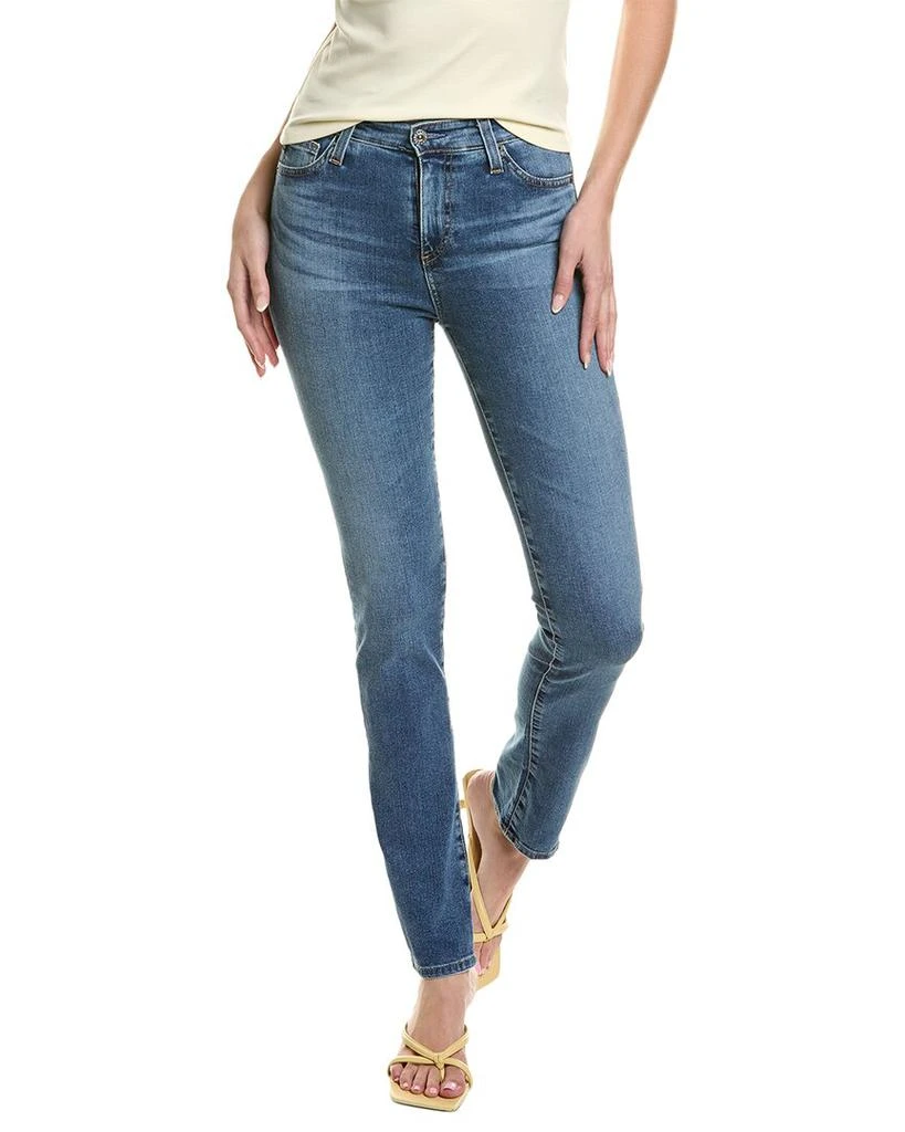 AG Jeans Mari Extended Bluebell High-Rise Slim Straight Jean 1