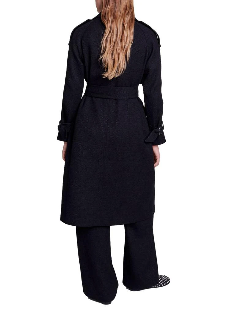 Maje Tweed trench coat 3