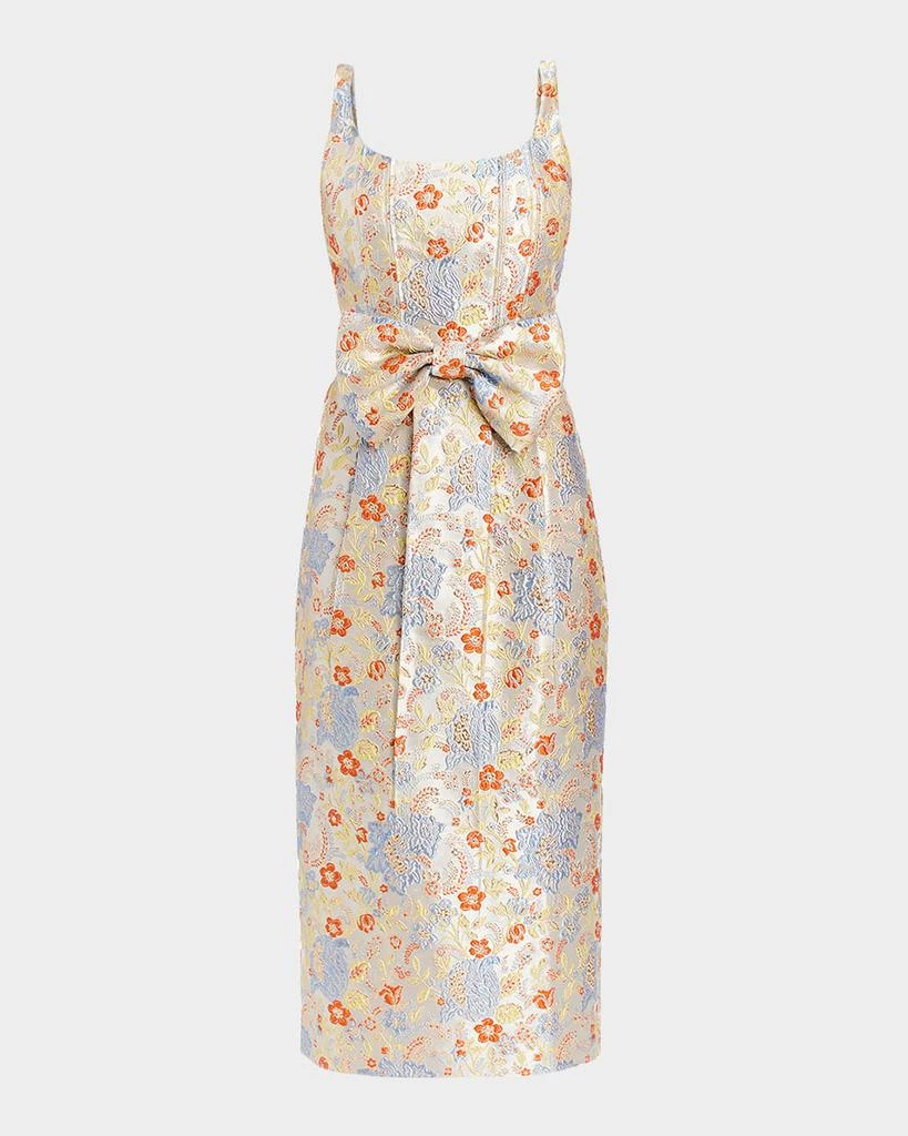 Shop Audrey Bow-Front Metallic Jacquard Midi Dress on Sale at BeyondStyle   Get 67% Off Audrey Bow-Front Metallic Jacquard Midi Dress with Limited-Time  Flash Deals, Exclusive Discounts, and Special Offers. Enjoy Unbeatable