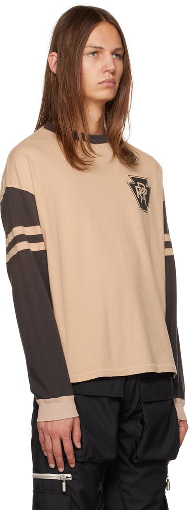 Rhude Brown Triple R Long Sleeve T-Shirt