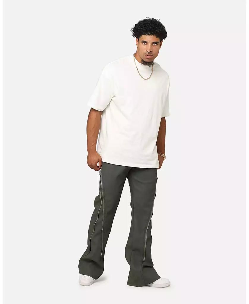 MNML Men's D519 Leather Zipper Flare Pant - Pants - Free Shipping