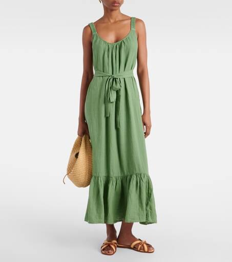 Velvet Linen maxi dress