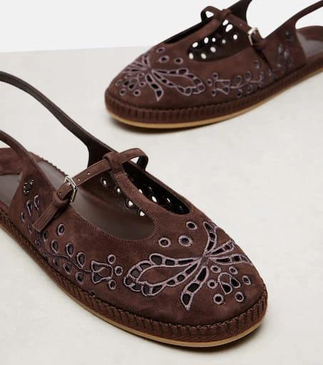 Jimmy Choo Amiee embroidered suede espadrilles 5