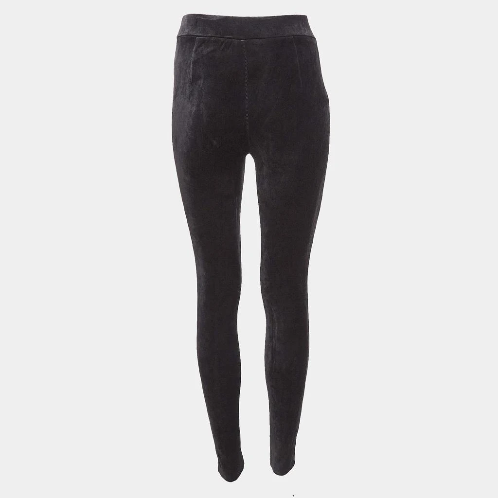 Theory Theory Black Velvet Knit Leggings S 2
