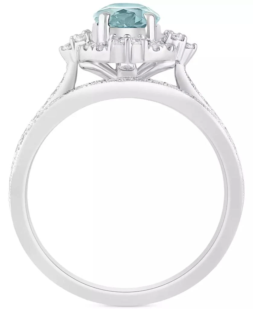 Macy
s Aquamarine (1-1/8 ct. t.w.) 
Diamond (1/2 ct. t.w.) Bridal Set in 14k White Gold 5