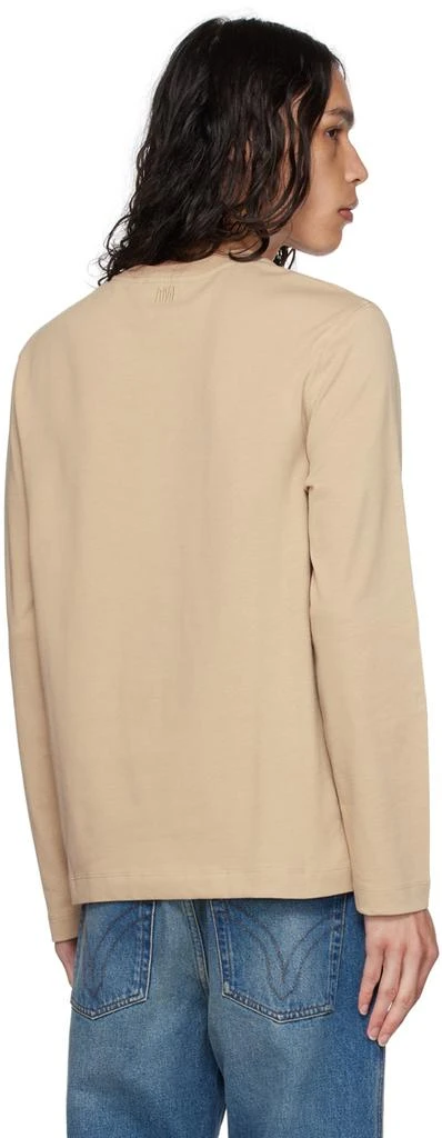 AMI Paris Beige Ami De Cœur Long Sleeve T-Shirt 3