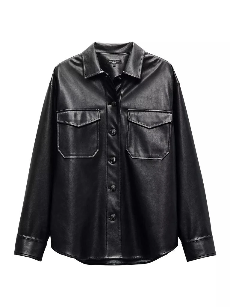 Rag & Bone Camilla Faux Leather Shirt Jacket 1