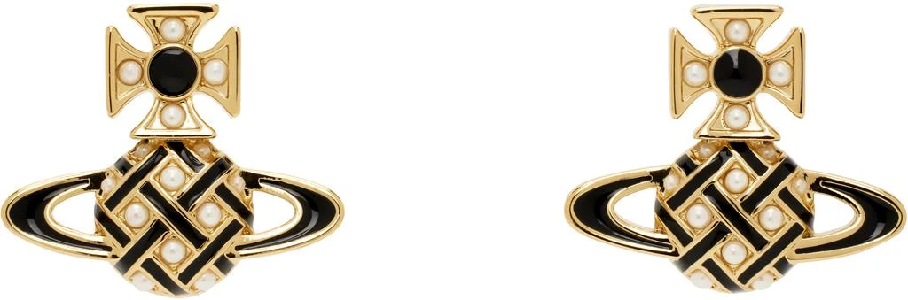 Vivienne Westwood Gold Cassie Bas Relief Earrings 1