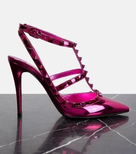 Valentino Rockstud metallic leather pumps 6