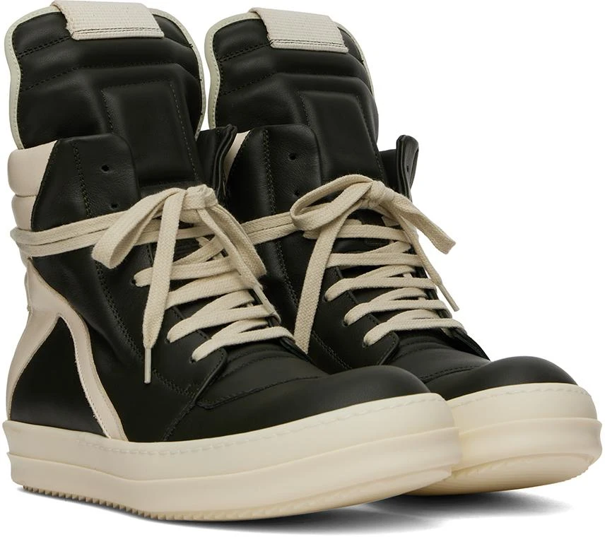 Rick Owens Green & Off-White Porterville Geobasket Sneakers 4