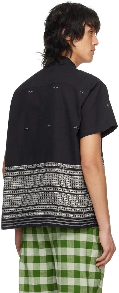 HARAGO Black Embroidered Shirt 3