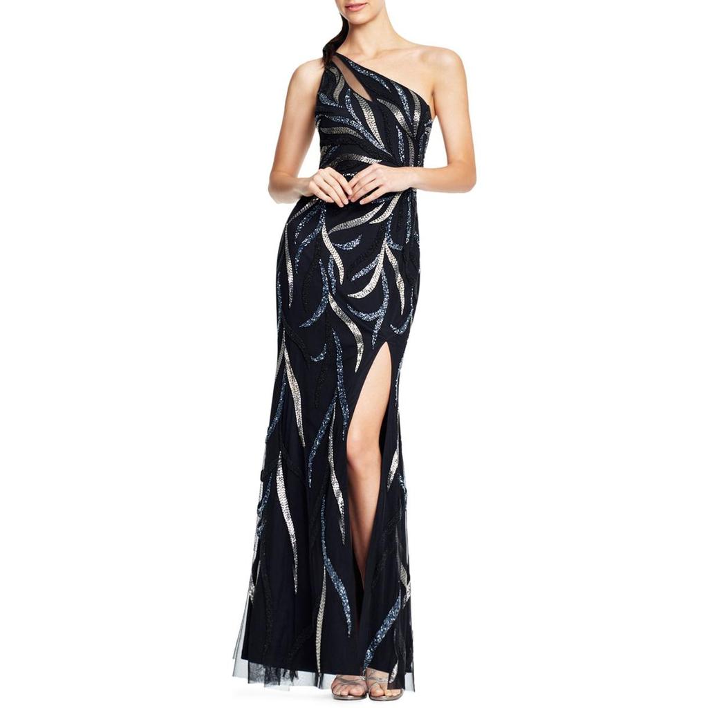 Aidan Mattox Womens Beaded Formal Evening Dress