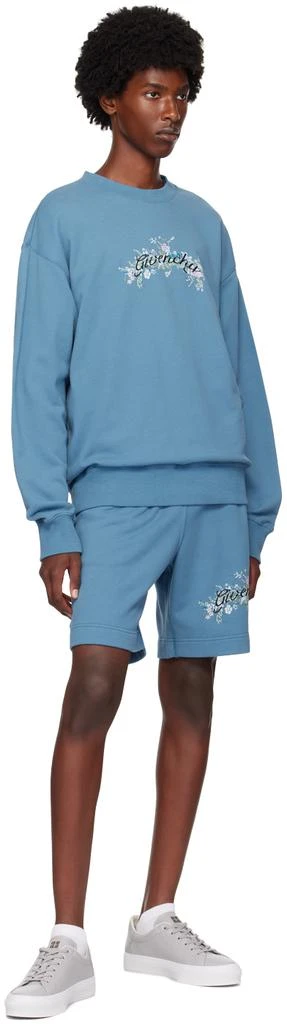 Givenchy Blue Floral Logo Sweatshirt 4