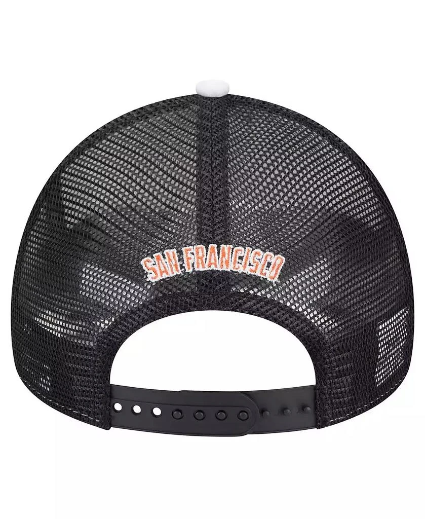 New Era Men's White/Black San Francisco Giants Spring Training Circle Foam A-Frame 9FORTY Trucker Adjustable Hat 2