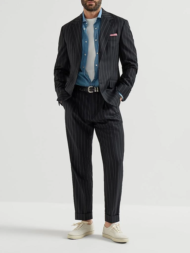 Brunello Cucinelli Lightweight Denim Easy Fit Western Shirt 6