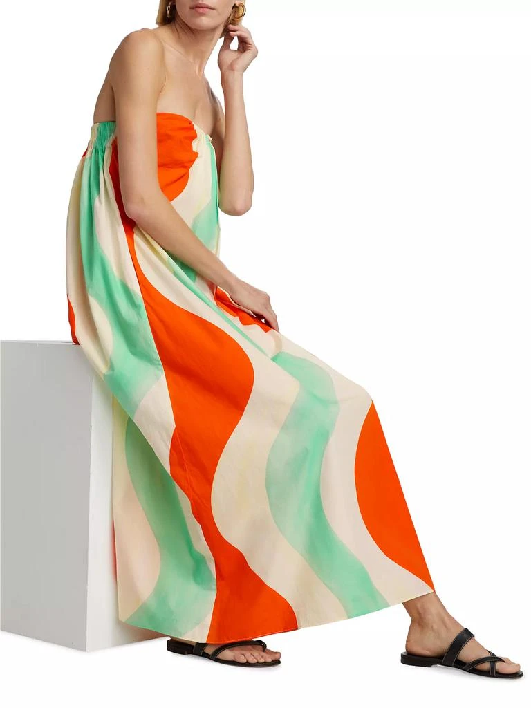 Mara Hoffman Alice Strapless Cotton Midi-Dress 3