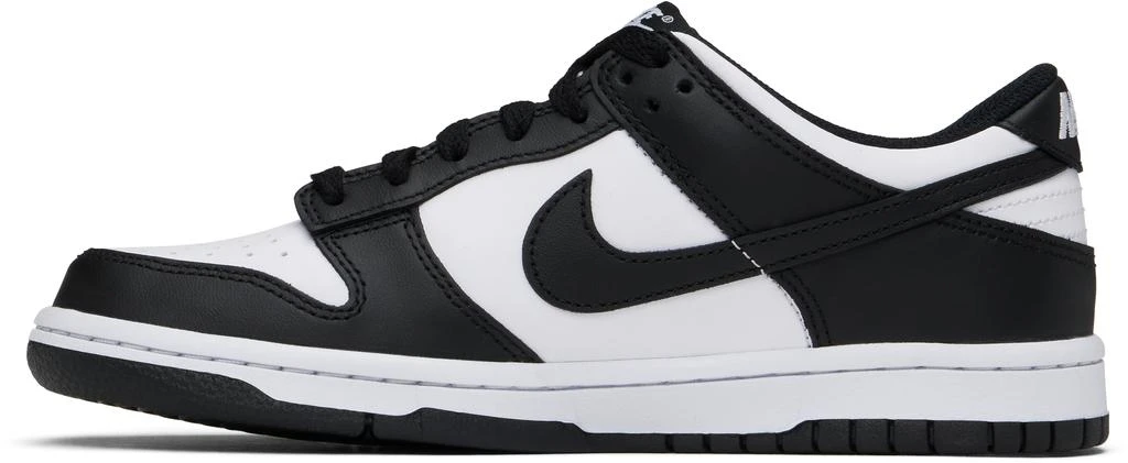 NIKE Big Kids Black & White Dunk Low Sneakers 3