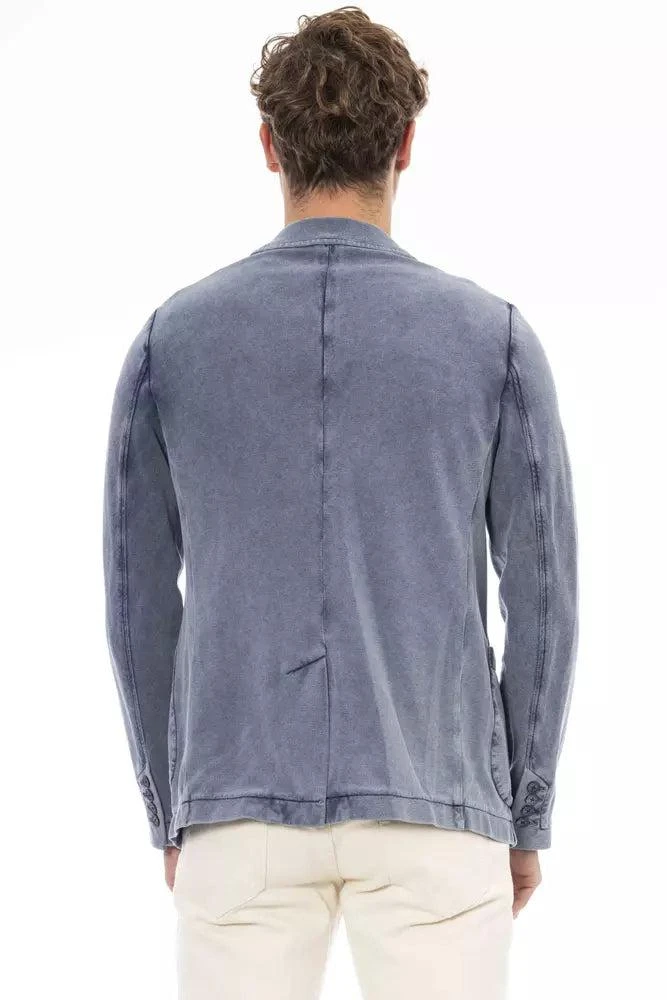 DISTRETTO12 Distretto12 Blue Cotton Mens Blazer 3