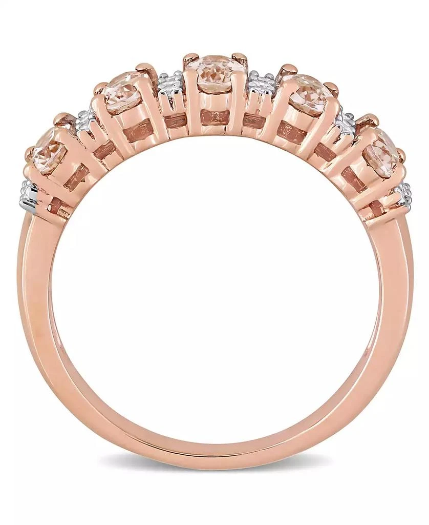 Macy
s Morganite (1 ct. t.w.) and Diamond (1/6 ct. t.w.) Semi Eternity Ring in 14k Rose Gold 2