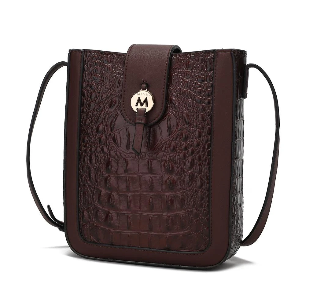 MKF Collection By Mia K. Molly Croco Crossbody Handbag for Women 12