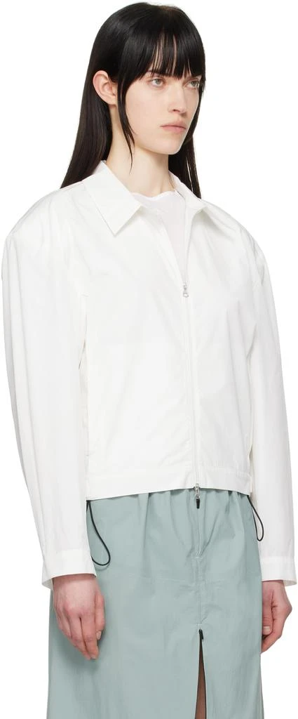 AMOMENTO White Cropped Zip-Up Jacket 2