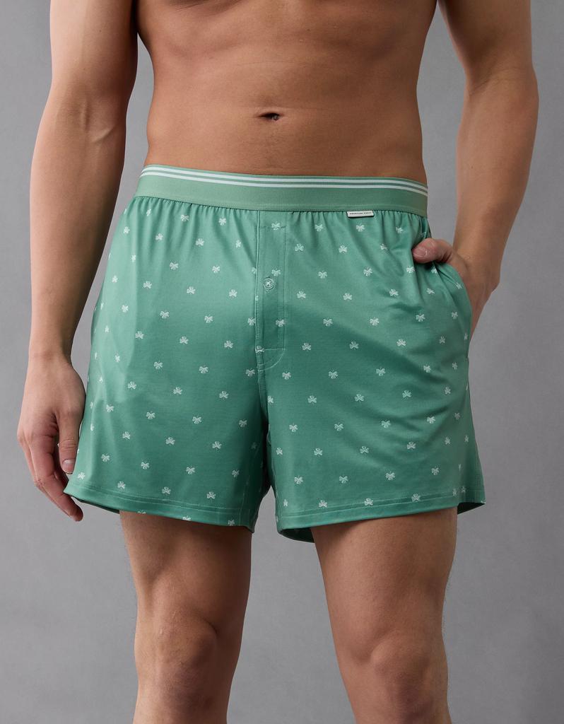 AE AEO Men's St. Patrick's Day Clovers Ultra Soft Pocket Boxer Short