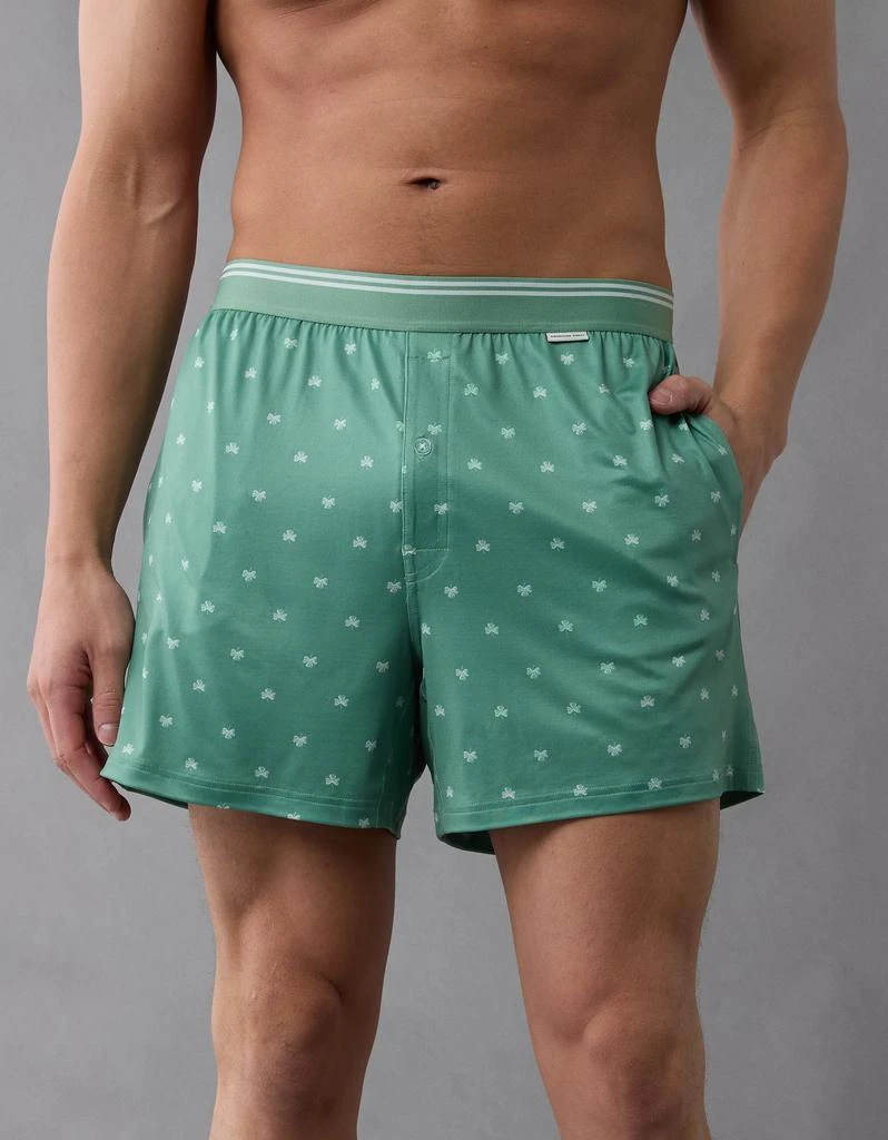 AE AEO Men's St. Patrick's Day Clovers Ultra Soft Pocket Boxer Short 1